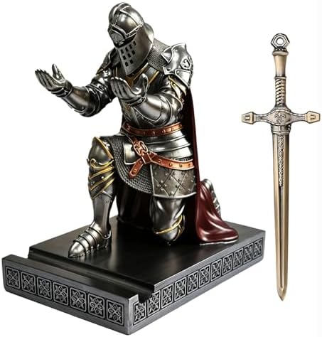 Knight Pen Holder Desk Organizer Office Decor Letter Opener for Desk Iron by HDMbigmiHomeDecorations