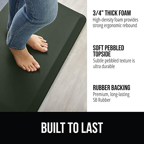 GORILLA GRIP Cushioned Antifatigue Kitchen Mat for Floor, 20x32, Green - Image 2