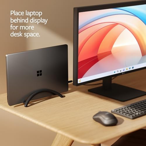 Twelve South BookArc Flex Vertical Laptop Stand – Space-Saving MacBook Stand, Adjustable Holder for Desk, Single Slot Dock for Monitor Display, Non-Slip, Upright Storage, Black - Image 5