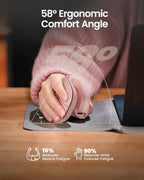 ProtoArc EM11 NL Wireless Ergonomic Vertical Mouse, Rechargeable, Pink - Image 7
