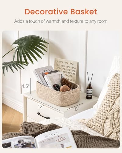 KALLAX Small Woven Storage Basket for Organizing, 12 x 8 x 4.5 inch, 3 Pack - Image 2