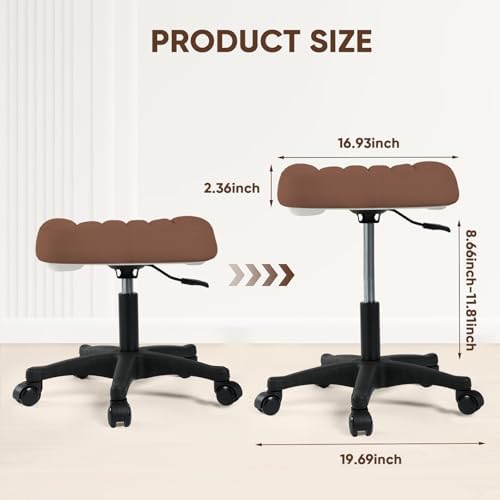 Ergonomic Adjustable Under Desk Footrest,Ottoman with Wheels - Image 2