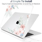 Batianda LumiArt Case for MacBook Air 13.6" M2-M5 Chip, Pastel Floral - Image 3