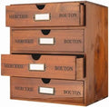 Large Wooden Drawers Wooden Box with Drawer Brown by PACKGILO