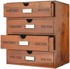 Large Wooden Drawers Wooden Box with Drawer Brown by PACKGILO