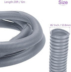 DMiotech 20ft Wire Loom Split Tubing 2 Inch(50.8mm) ID Gray - Image 3