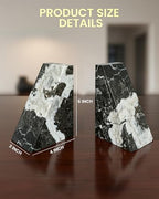 Natural Black Marble Bookend 6" - Image 2