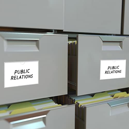 Outus 200 Pack 5 x 7 Inch Self Adhesive Label Pockets Bin Labels - Image 5