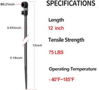 600 PCS 12 inch Black Zip Ties with Screw Hole 70lbs Mountable head Cable Ties Straps Multipurpose Heavy Duty Nylon Cable Zip Ties with Screw Mounting Hole - Image 2