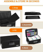 JUNDUN Index Card Holder with 48 Pieces 3x5 Inch Index Card Dividers - Image 6