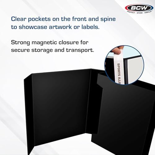BCW Magazine Stor-Folio with Magnetic Closure, Holds 20 Magazines, Black - Image 4