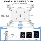 Secure Desk Tablet Kiosk Stand for 10"-14" iPad Pro Air and Samsung Tablets - Image 3