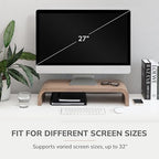 Anji Mountain Monitor Stand for Desk - Desktop Organizer & Laptop Riser, Ergonomic Monitor Riser, Space-Saving, Durable, Easy Assembly & Ideal for Home & Office, Biscotti, Classic - Image 5