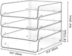 Stackable Paper Trays, 4 Tier Desk File Organizer, Document Letter Tray for Office Supplies, Magazine - Image 4