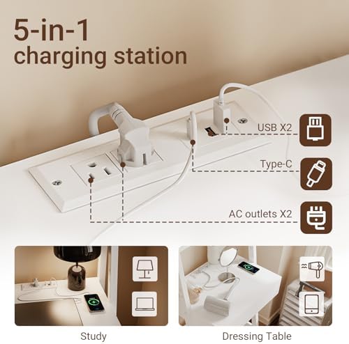 Haotian Ladder Desk with Power Outlet - Image 4