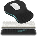MEKASS Ergonomic Mouse Pad and Keyboard Wrist Rest Set, Super Soft Memory Foam Desk Wrist Support for Computer Keyboard, Non-Slip Arm Palm Rests Cushion for Typing Gaming Office Laptop Mac (Black) by Mekass
