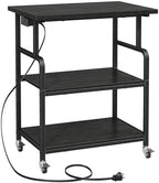 YAOHUOO 3 Tier Large Printer Stand with Power Outlet/Adjustable Shelf by YAOHUOO