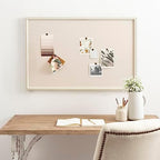 Kate and Laurel Makenna Rectangle Framed Linen Fabric Pinboard; 24 x 36; Soft White; Traditional Beaded Bulletin Board for Vintage Home Wall Organization or Aspirational Vision Board - Image 4