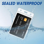 400 Pcs Vertical Badge Holders, Waterproof ID Badge Holder, Clear ID Card Holder with Resealable Zip for Proximity Cards, RFID, Credit Cards - Image 5