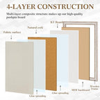 Wonderjune Linen Display Pinboard, Rectangle, 24" X 36", Whitewashed - Image 4