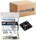 Kable Kontrol Zip Tie Mounts, 3/4” Black, 13000 Pcs Adhesive Backed by KABLEKONTROL%C2%AE
