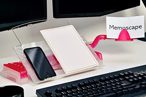 MemoScape Adjustable in-Line Document Holder for Typing | Reduces Neck Strain, Improves Focus, Boosts Desk Organization, and Workflow | Paper Holder Stand for Desk and Home Office - Pink (VUR 4000) - Image 4