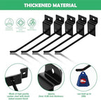 100Pcs Heavy Duty Slat Wall Display Hooks Bulk Set, Slatwall Accessories Pegboard Gridwall Display Hook Slat Wall Shelf Brackets for Retail Home (Black, 6 Inches/15 CM) - Image 3