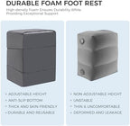 Ganondorf 3PCS Foot Rest for Under Desk at Work Adjustable Foot Rest Under Desk Ergonomic Foot Stools for Under Office Desk Extra Large Leg Pillow for Underdesk Footrest with Warm Sherpa Topper, Grey - Image 5
