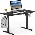 SHW 48-Inch Electric Height Adjustable Sit to Stand Desk, Black by SHW