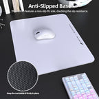 ATTACK SHARK CM05 Glass Gaming Mouse Pad,17.7x15.7 in Large Mouse Mat，Non Slip 9H Hard Mousepads,Nano-Textured Glass Surface with Improved Precision and Speed for FPS Players-Pure White - Image 5