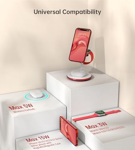 XooFly 3 in 1 Magnetic Wireless Charging Station for Apple Devices,15W - Image 6