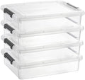 Citylife 5.3Qt 4Packs Clear Craft Organizers and Storage Box, Sensory Bins by CITYLIFEHomeOrganization