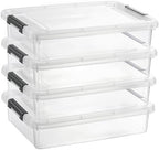 Citylife 5.3Qt 4Packs Clear Craft Organizers and Storage Box, Sensory Bins by CITYLIFEHomeOrganization