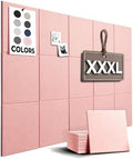 Vision Board - Cork Board for Walls, 59" x 36" | 15 Pack | Cork Board Tiles, Felt Bulletin Board, Large Corkboard, Cork Panel for Office, Felt wall Panels, Cork Panels, Corkboard Roll (Pink) by WallHero