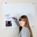 Glassboard Studio Magnetic Dry Erase Marker Holder - Super Strong for Magnetic Glass Whiteboard or Fridge - 2 Large Neodymium Magnets - No Slip Grip - Eco-Friendly PLA Plastic (Jet Black) - Image 3