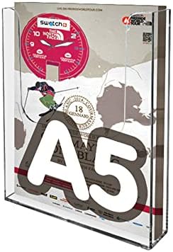 M&T Displays Clear Acrylic Wall Mount Brochure Holder 5.5x8.5 Inch 1 Tier 1 Pockets Desktop or Wall Mounting Literature Rack Pamphlet Leaflet Flyer Card Display Stand Desk Organizer - Image 5