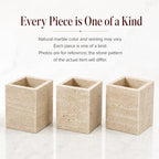 Natural Travertine Desk Organizer Pen Holder - Image 2