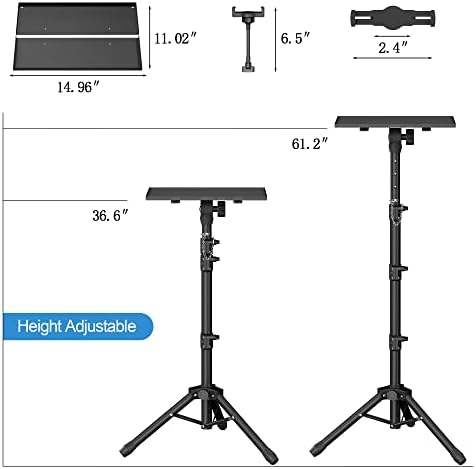 Facilife Projector Stand - Adjustable Height 22 to 63 Inches, Tripod for Laptop & Projector, Outdoor Movies - Image 3