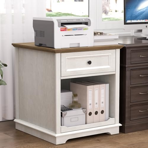 REDAYFUR Lateral File Cabinet 3 Drawer File Cabinet with Charging Station, Printer Stand with Open Adjustable Storage Shelves, Lateral Filing Cabinet for Home Office - Image 6