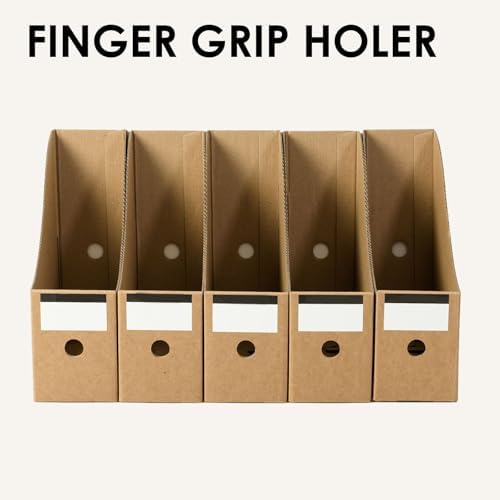 24 Pcs Cardboard Magazine File Holders Magazines Book Bin Box - Image 3