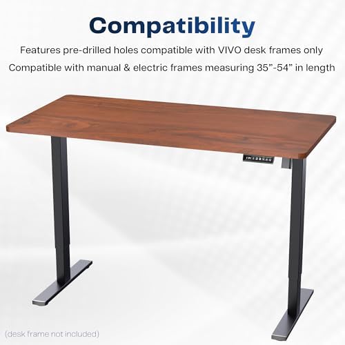 VIVO Dark Walnut 55 x 28 in Solid Table Top, DESK-TOP55-28D - Image 4