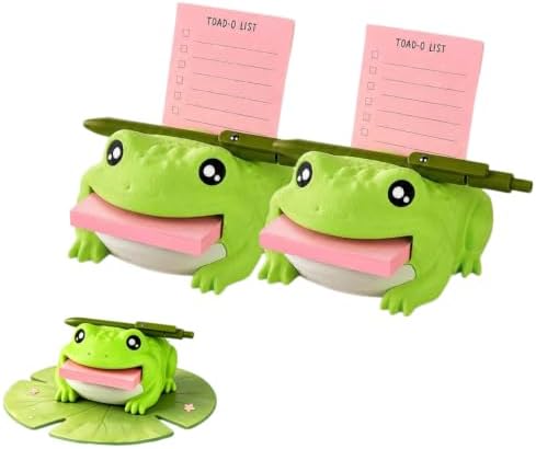 Note Toad Frog Shaped Sticky Note Holder, Desk Organizer (2PCS) by Unknown