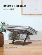 Z-Shaped Laptop Stand for Desk Fits 10"-16" Notebook Coffee Brown - Image 4