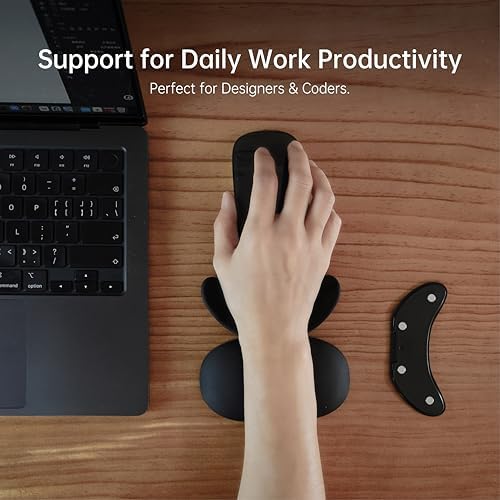 Height-Adjustable Mouse Wrist Rest, Magnetic Palm & Wrist Gliding Support - Image 5