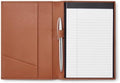 HISCOW Slim Leather Junior Padfolio, 5x8 Notepad Cover, Saddle Brown by HISCOW