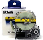 LABELWORKS 250VTBYPX Vinyl Tape - Black on Yellow Vinyl Industrial Label Maker Tape - 2" (50MM) Wide, 22.9 ft by EpsonLABELWORKS