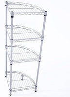 4 Tier Storage Racks Shelving, Heavy Steel Pantry Shelves, Adjustable Wire Shelving Rack, Suitable for Garage, Kitchen, Bathroom, Office, 12" W x 12" D x 36" H, Chrome - Image 4