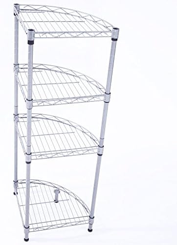 4 Tier Storage Racks Shelving, Heavy Steel Pantry Shelves, Adjustable Wire Shelving Rack, Suitable for Garage, Kitchen, Bathroom, Office, 12" W x 12" D x 36" H, Chrome - Image 4