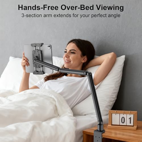 Portable Monitor Stand 15.6", Heavy Duty Tablet Arm Mount with Desk Clamp - Image 2