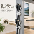 Magnetic Cable Zip Tie Mounts Kit, 50 Pcs Holders with 200 Pcs Cable Ties, Heavy-Duty Magnetic Wire Management for Desk, Office, Home, Automotive, Marine, Multipurpose Cable Clips Organizers, Silver - Image 2